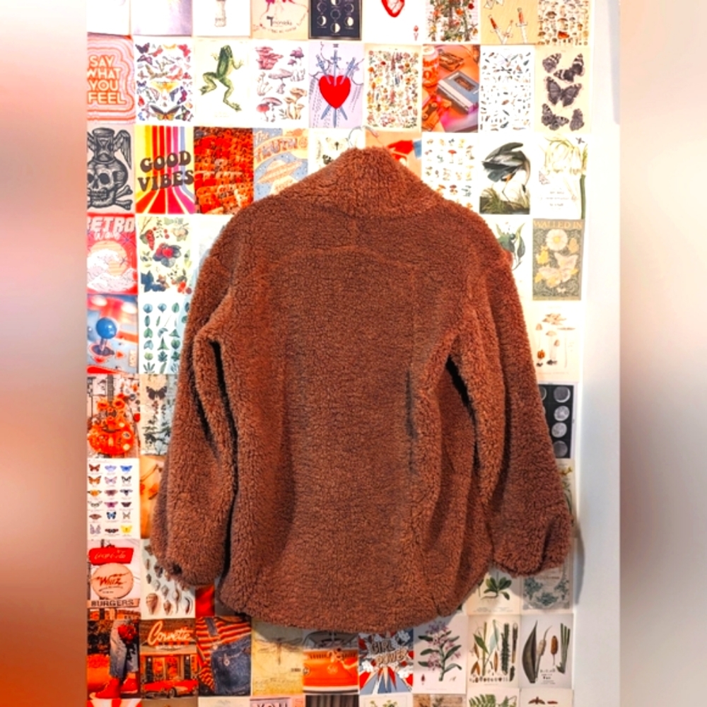 brown sherpa pullover with pockets | lululemon athetica - Picture 4 of 6